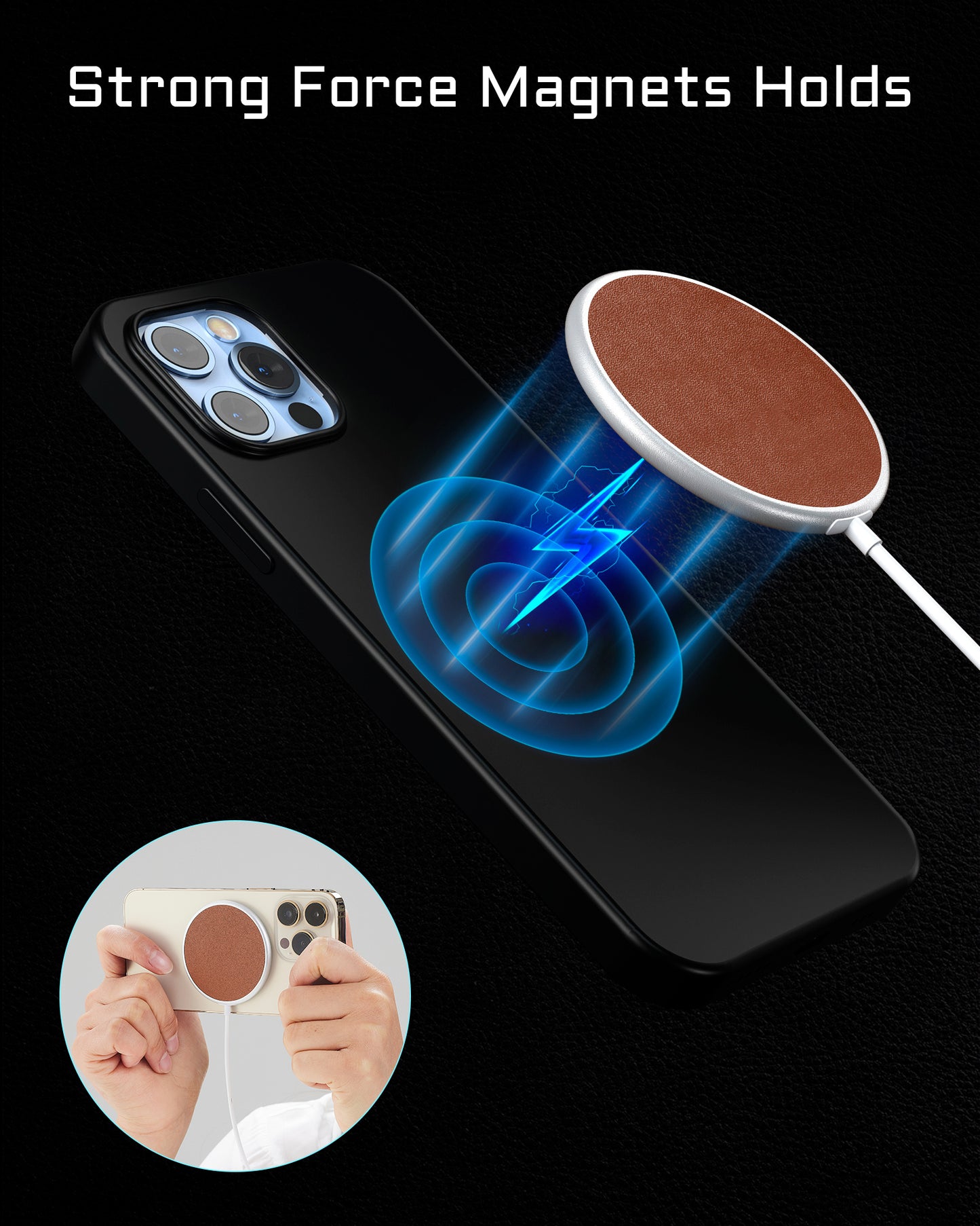 Aergiatech 15W Max Fast Wireless Charging Pad(Brown)