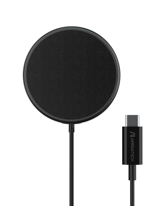 Aergiatech 15W Max Fast Wireless Charging Pad(Black)