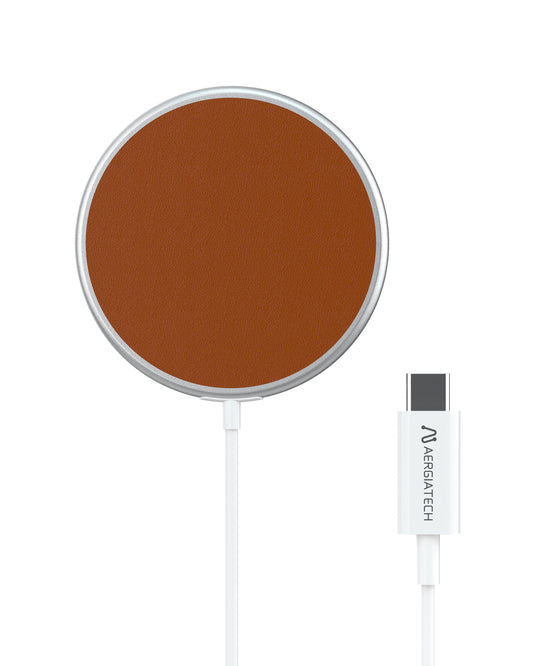 Aergiatech 15W Max Fast Wireless Charging Pad(Brown)