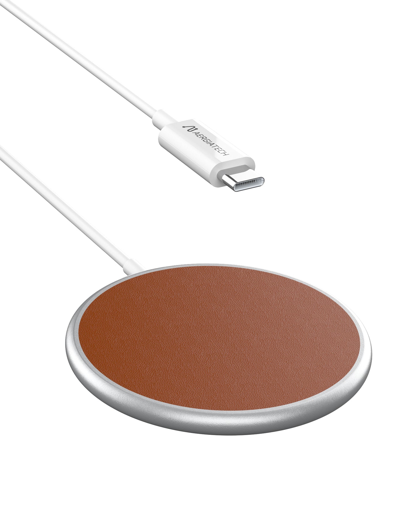 Aergiatech 15W Max Fast Wireless Charging Pad(Brown)