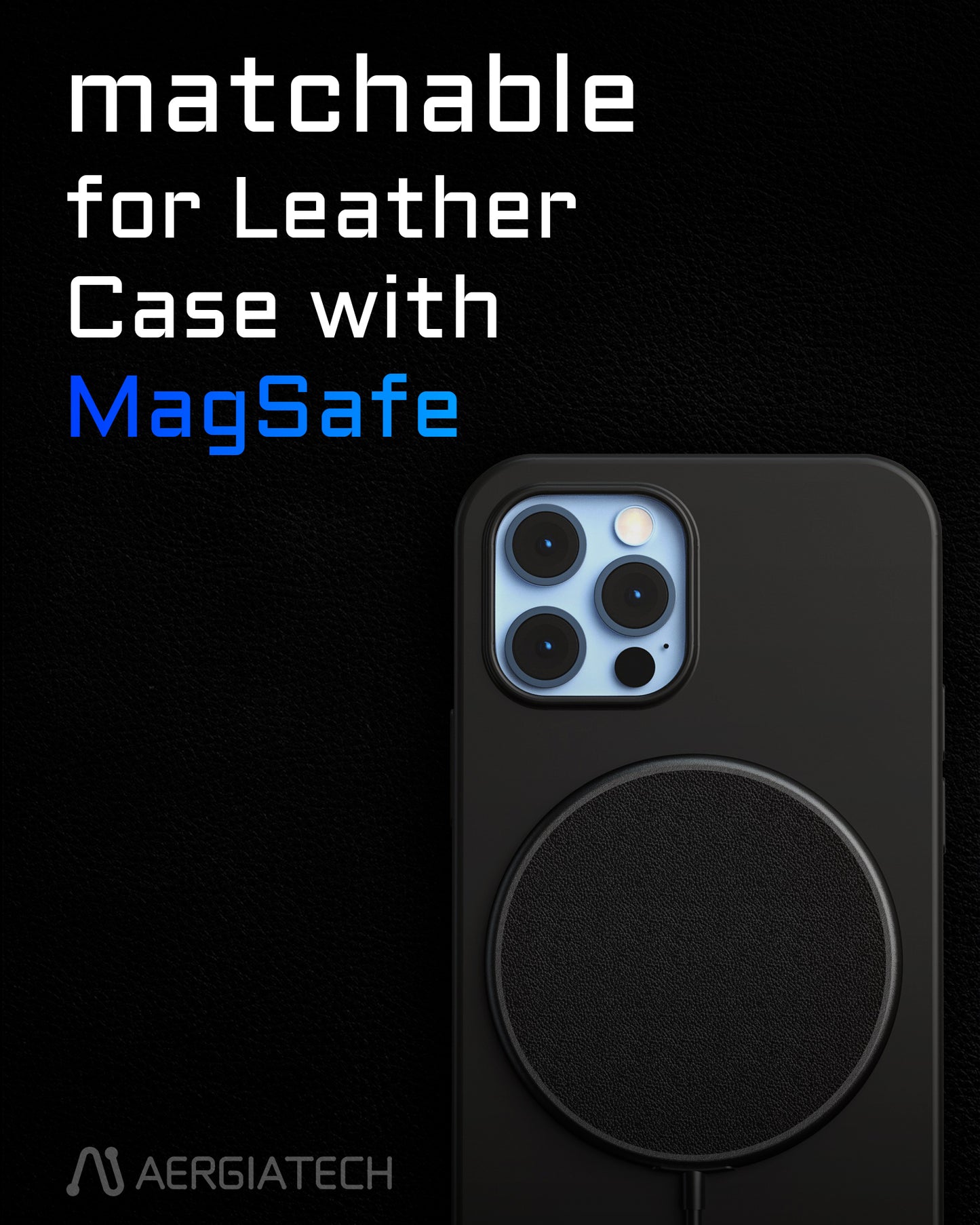 Aergiatech 15W Max Fast Wireless Charging Pad（Black）
