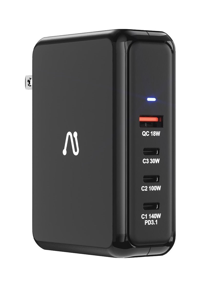 Aergiatech P1114: 1st 140W PD3.1 GaN 4-port Charger